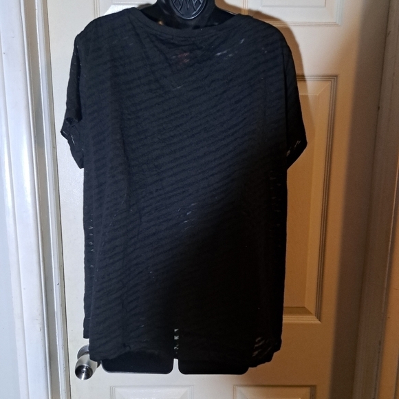 Mix&co sheer black blouse size 3X 5/$25 - Picture 3 of 4